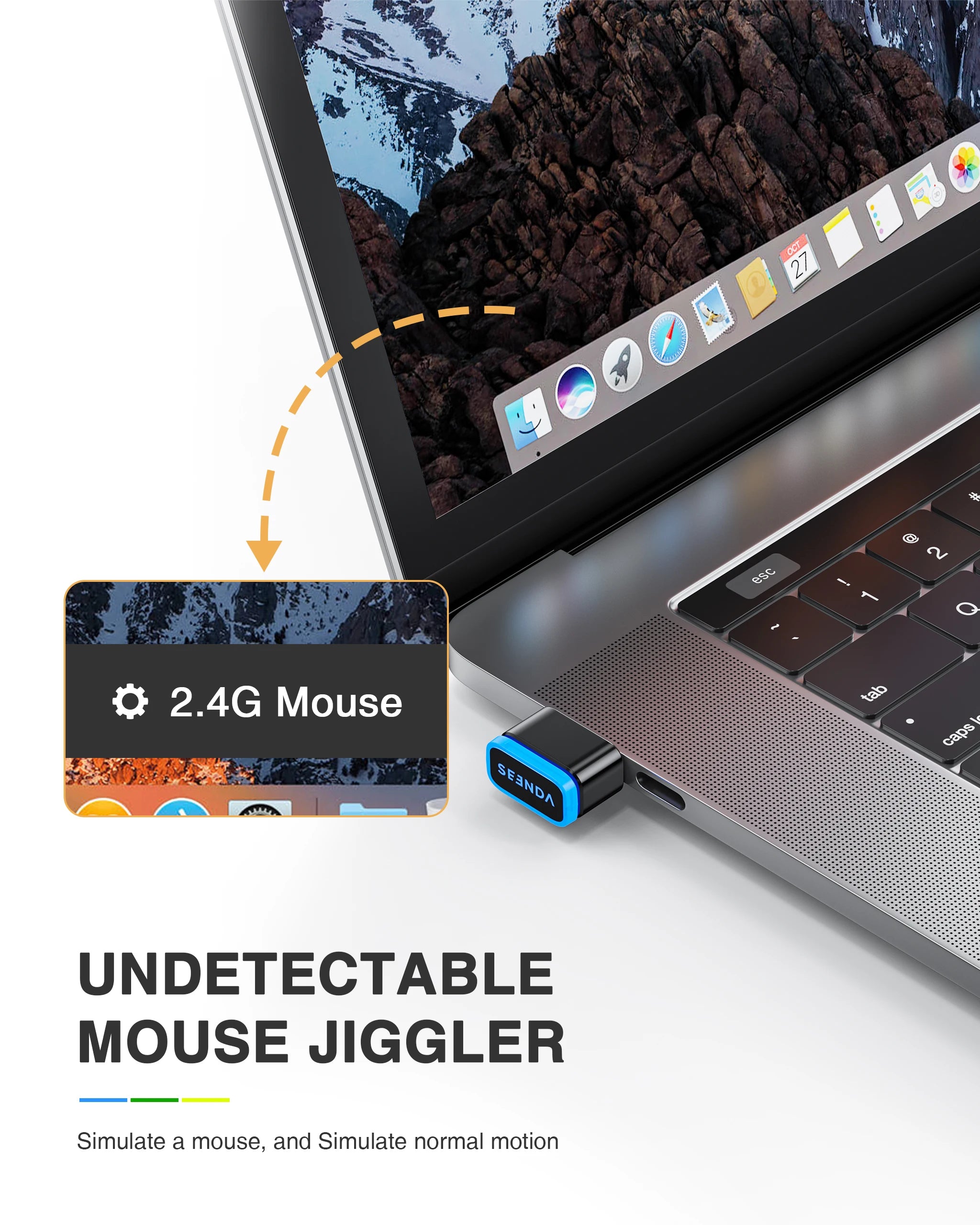 Mouse Jiggler Seenda Dk16 Mover Simulador De Mouse Usb