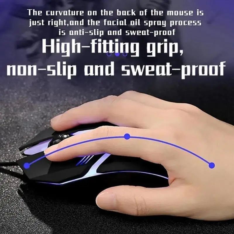 Mouse Gamer Cableado USB Con Luces LED Para PC Y Laptop