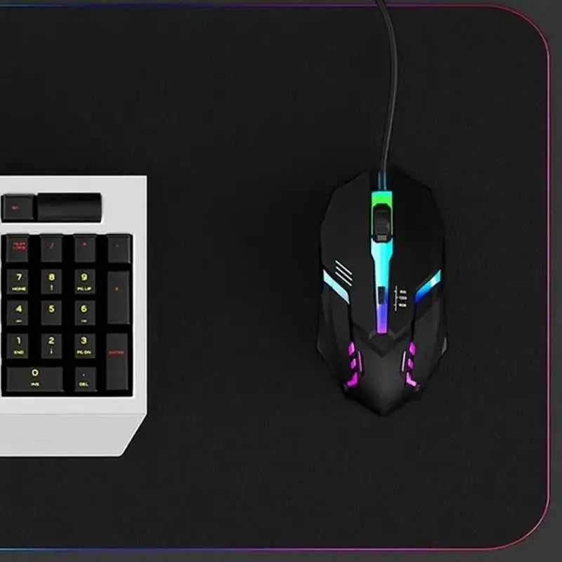 Mouse Gamer Ergonómico Retroiluminado RGB Con Cable USB