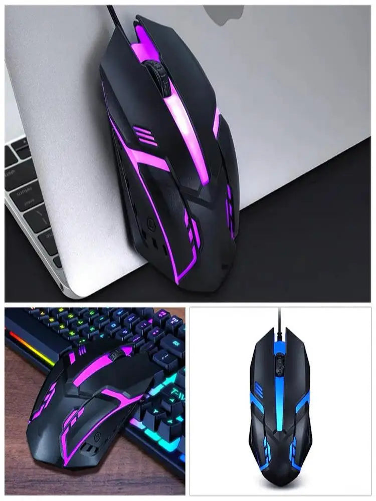 Mouse Gamer Cableado USB Con Luces LED Para PC Y Laptop